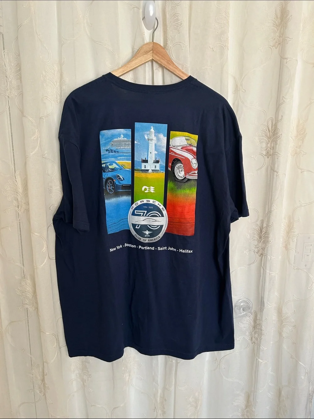 PCA Porsche Club of America Treffen At Sea 70th Anniversary Cruise Shirt 2XL